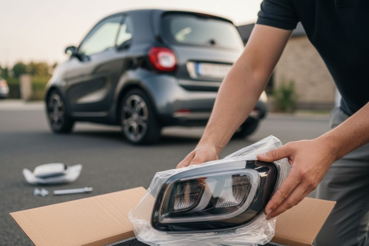 Smart Rücklicht wird ausgepackt